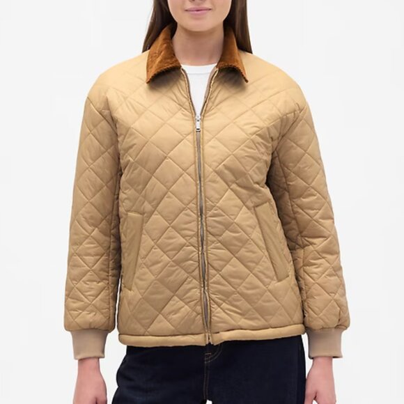 GAP Factory Jackets & Blazers - GAP Golden Khaki Brown Relaxed Quilted Nylon Jacket/NWT/L